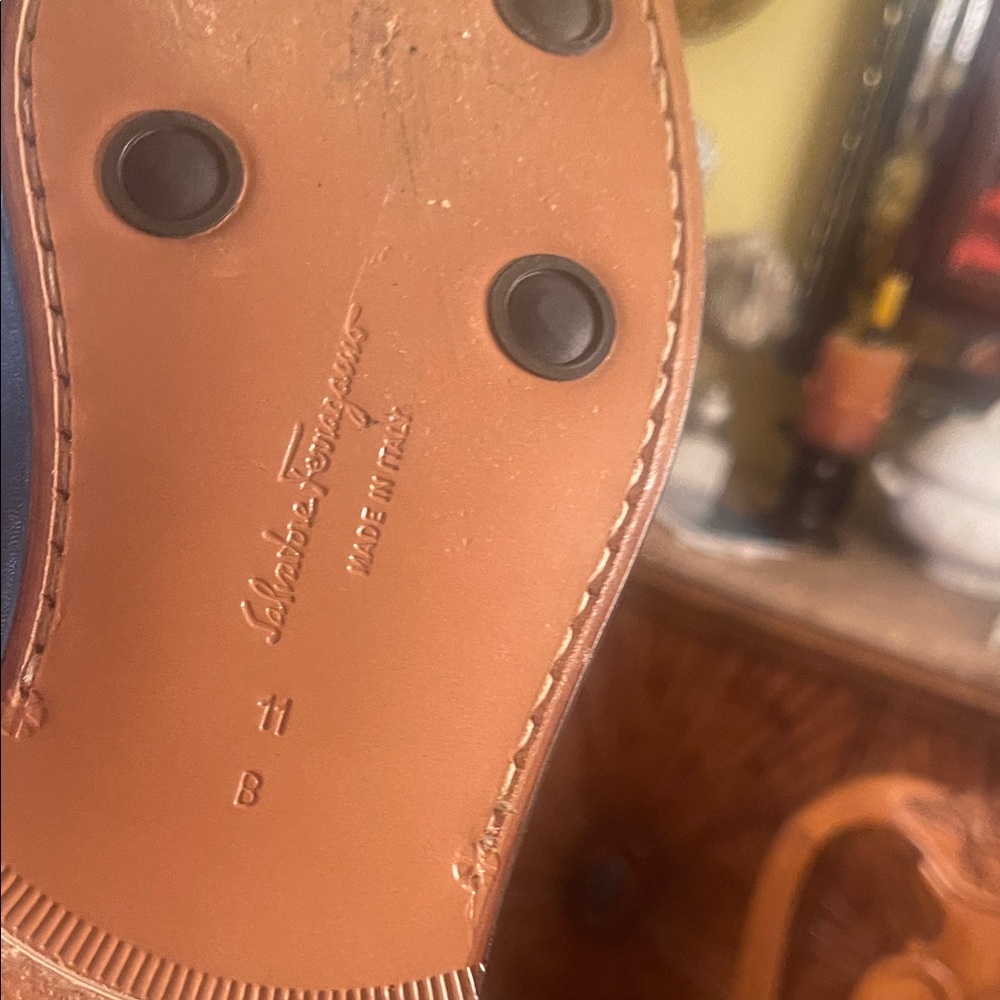 Salvatore Ferragamo Dark Brown Leather Penny Loafers - Picture 4 of 4